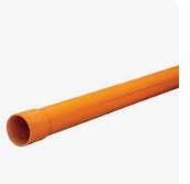 Royu PVC Orange Electrical Pipe 1 Inch smooth rigid conduit for wiring protection in buildings