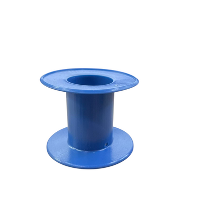 Blue small plastic wire spool for handicraft materials durable lightweight empty bobbin made in China
