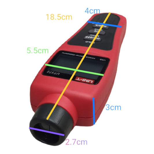UNI-T Non Contact Tachometer UT372 5 Digit LCD Display RPM Count with USB