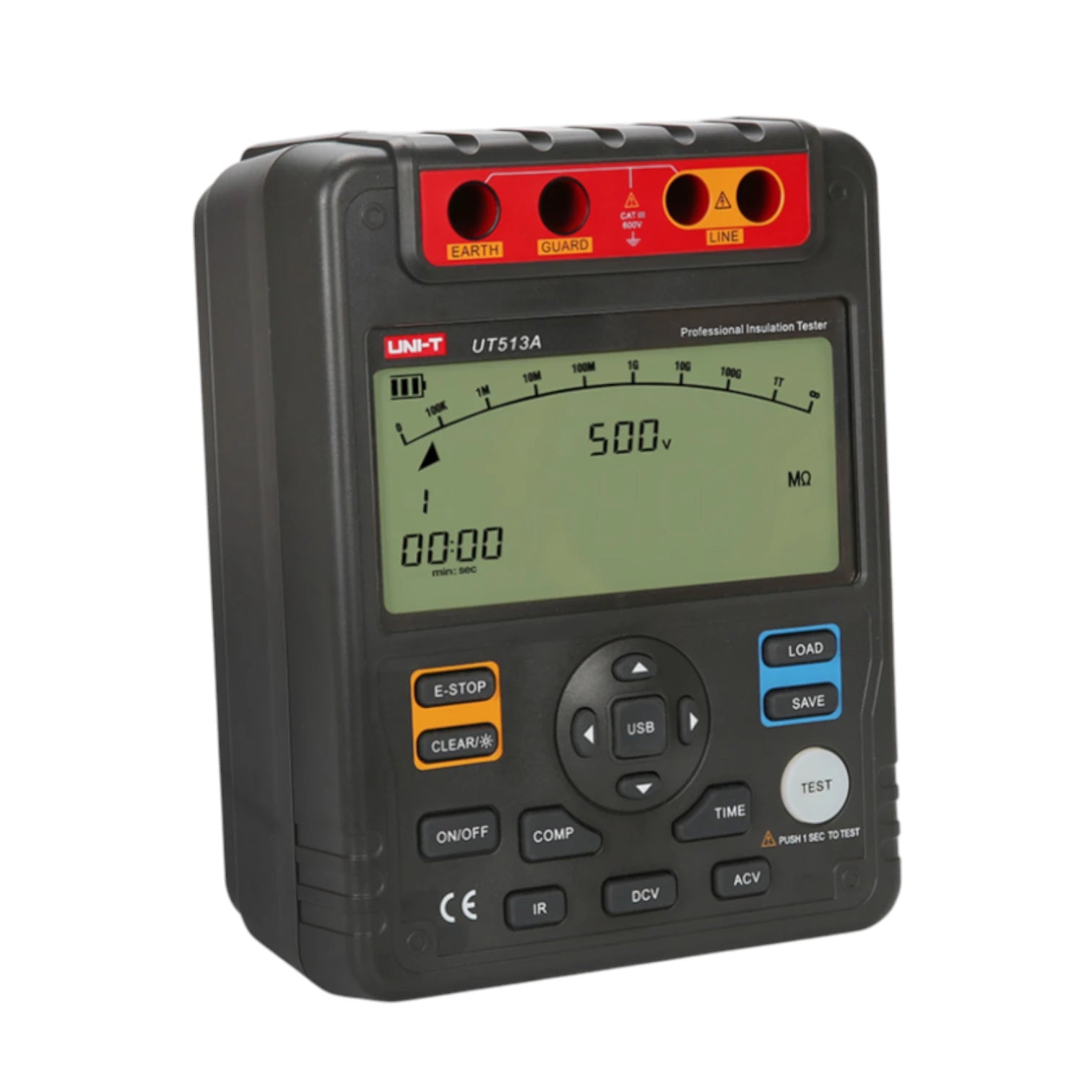 UNI-T UT-511 resistance tester with LCD display and multiple measurement functions for electrical testing