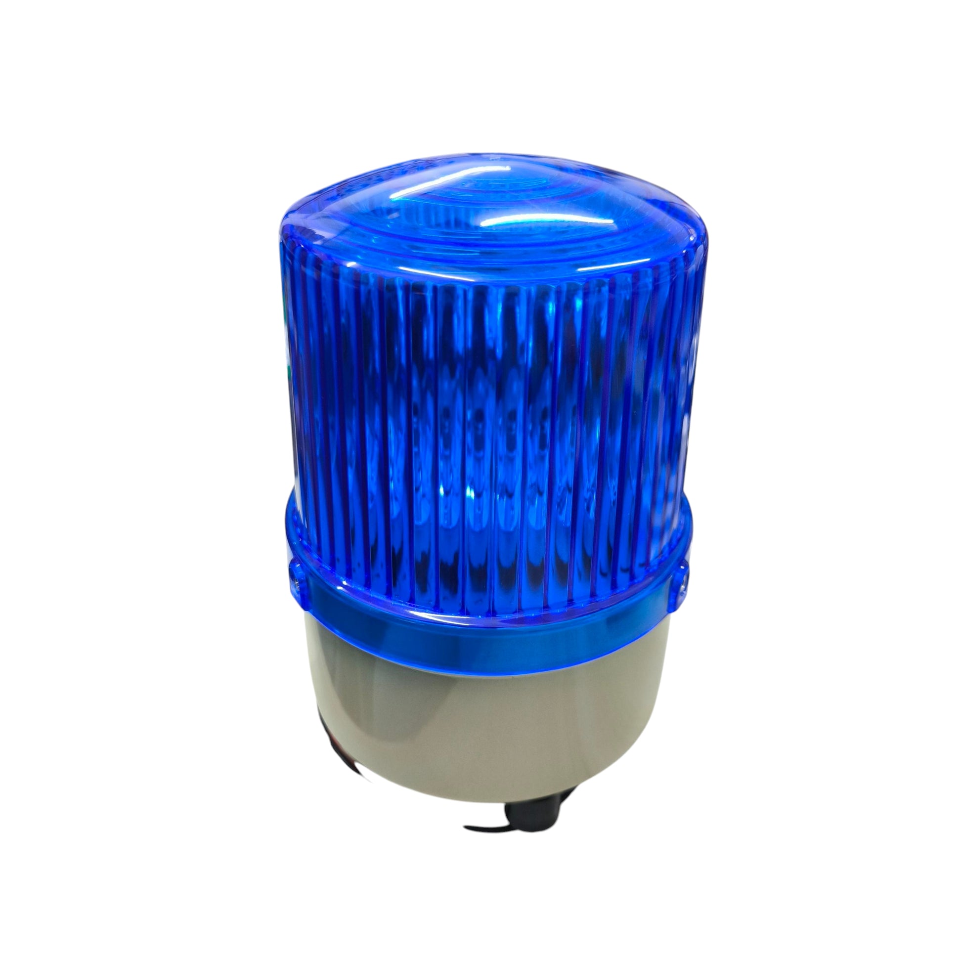 Sifco Warning light 12V DC - Blue with a cylindrical base and a clear light cover for safety applications