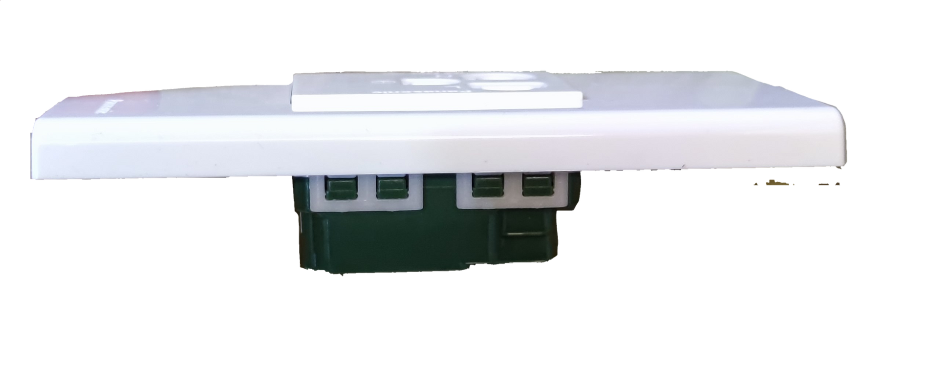 Panasonic white wall plate with 250V quick connect electrical socket module showing quick connect terminals