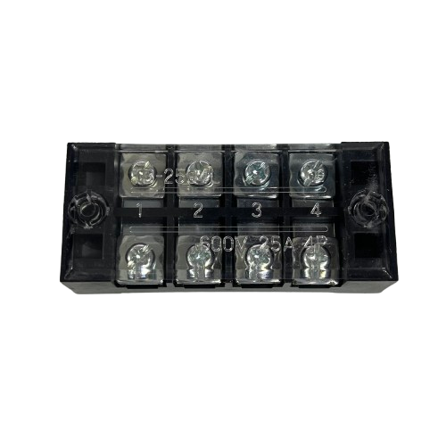 Grippes 25A 4 Pairs Terminal Block 600V clear cover 8 screw terminal block for panel wiring