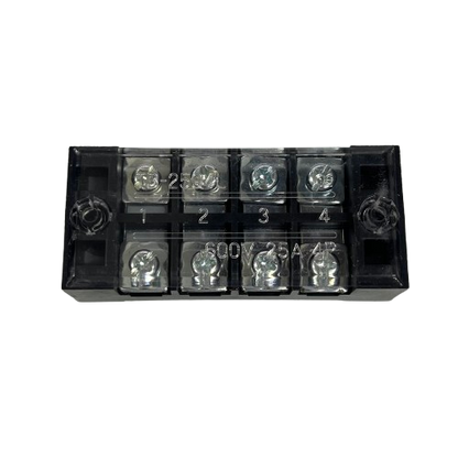 Grippes 25A 4 Pairs Terminal Block 600V clear cover 8 screw terminal block for panel wiring