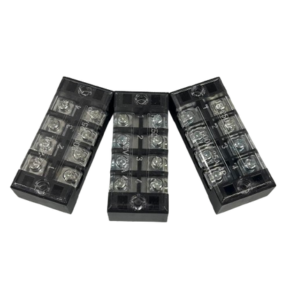 Grippes 25A 4 Pairs Terminal Block 600V clear plastic screw terminal connector for electrical wiring