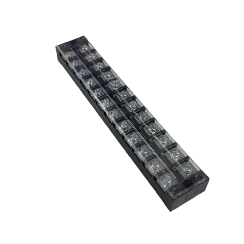 Grippes 45A 12Pairs Terminal Block 600V clear cover screw terminal strip for electrical wiring and panel connections