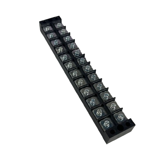 Grippes 45A 12Pairs Terminal Block 600V black screw terminal strip for electrical circuitry connections