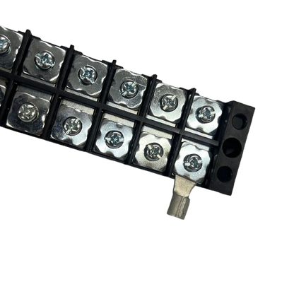 Grippes 45A 12Pairs Terminal Block 600V black plastic screw terminal strip for electrical wiring