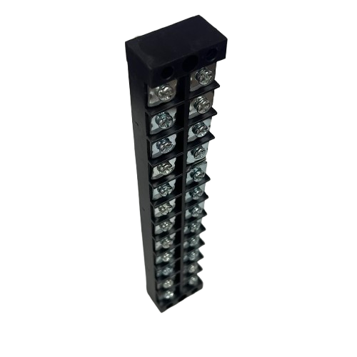 Grippes 45A 12Pairs Terminal Block 600V black plastic dual row screw terminal strip for electrical connections