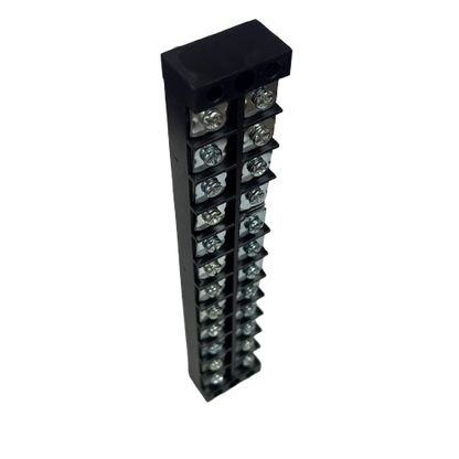 Grippes 45A 12Pairs Terminal Block 600V black plastic dual row screw terminal strip for electrical connections