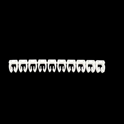 Grippes alphabet cable markers 260pcs white plastic cable ID clips in a row for organized wiring