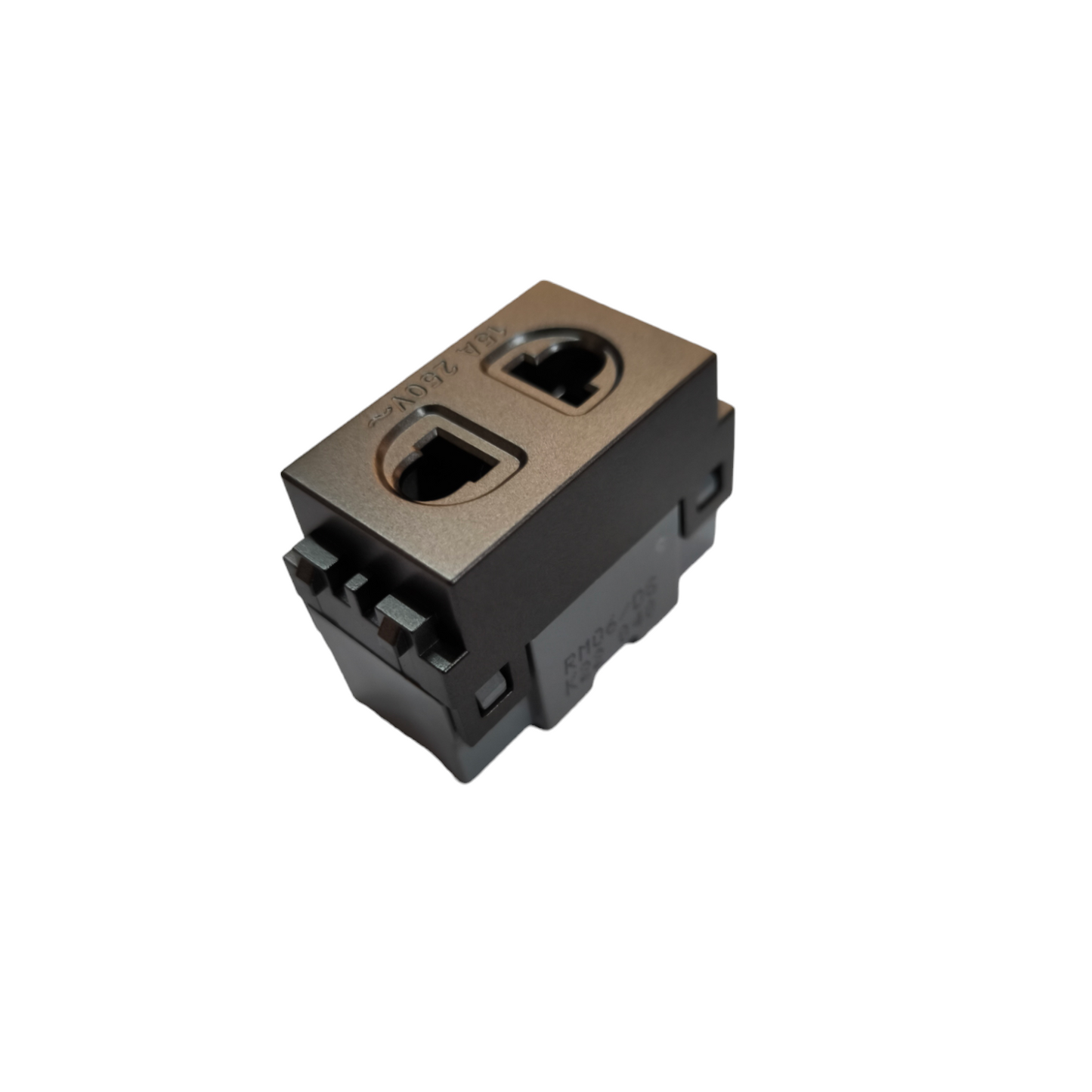 Royu Universal Outlet 15A 250V Plano Series black power point with dual sockets