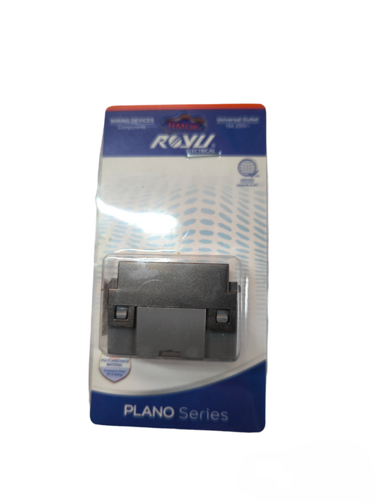 Royu Universal Outlet 15A 250V Plano Series power point switch in retail packaging