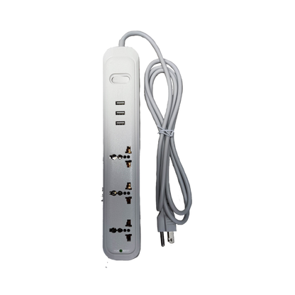 Omni universal outlet power strip with USB and multiple charging ports for versatile device connectivity