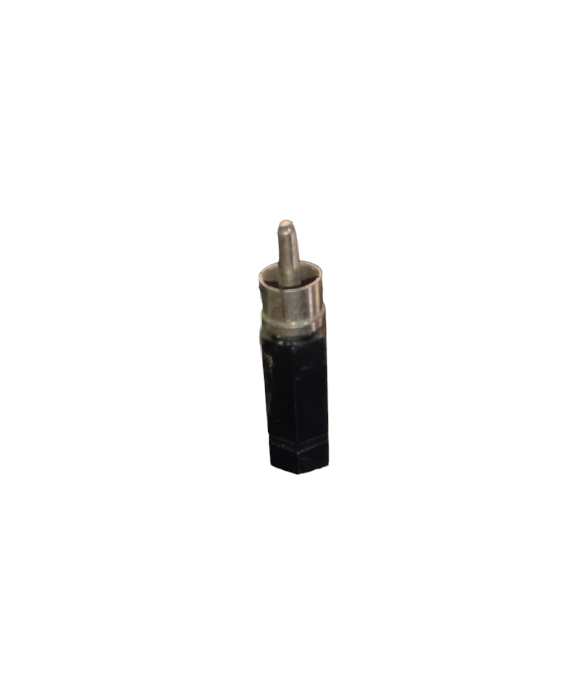 China made RCA plug to mono adapter for microphone accessories black plastic body metal tip