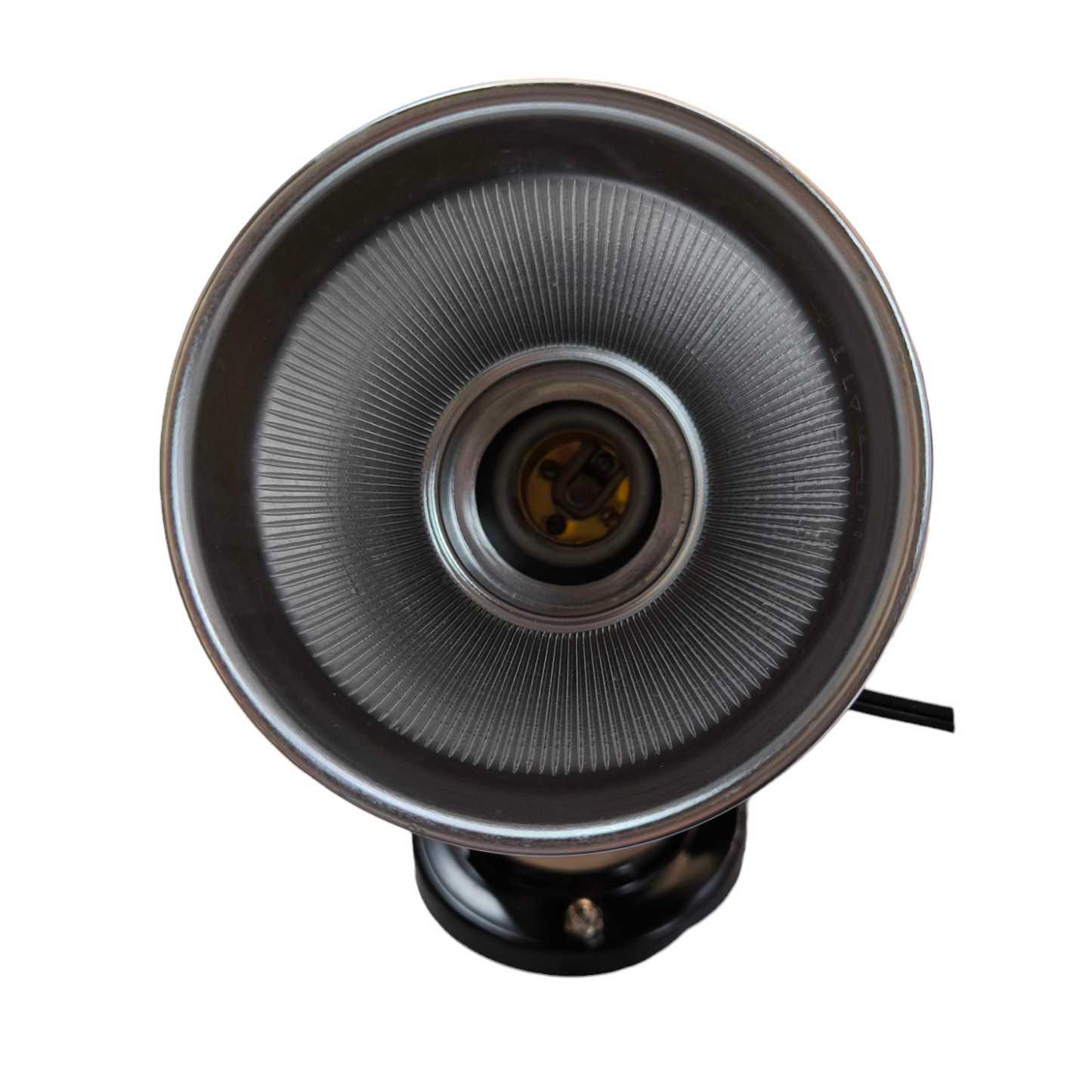 Spot Light Holder with Reflector E27 metal reflector lamp holder with E27 socket and black base