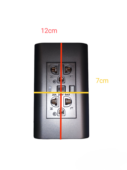 Royu GFCI Duplex Universal Outlet 20A 220V black power outlet with two sockets and safety features