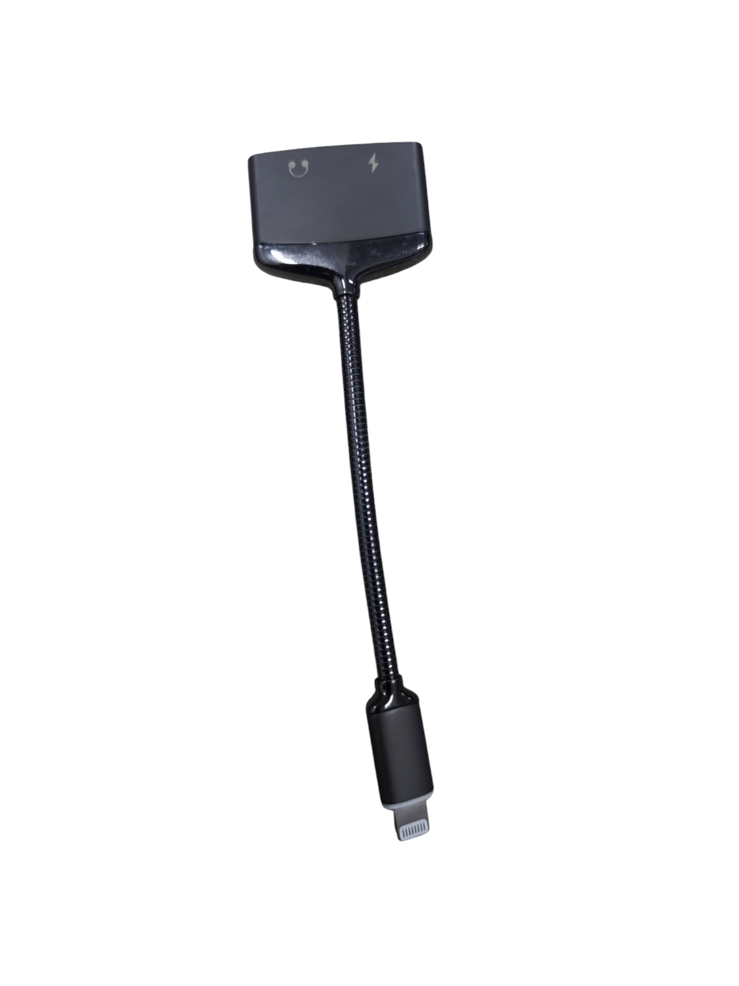 Black USB-C Earphone and Charging Port cable adapter with flexible braided design from China