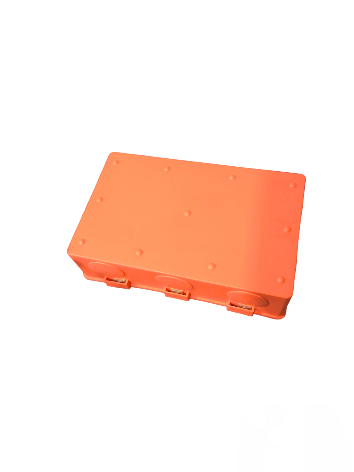 Omni orange Utility Box for 9 Gang Wiring Devices with sturdy construction and secure latches