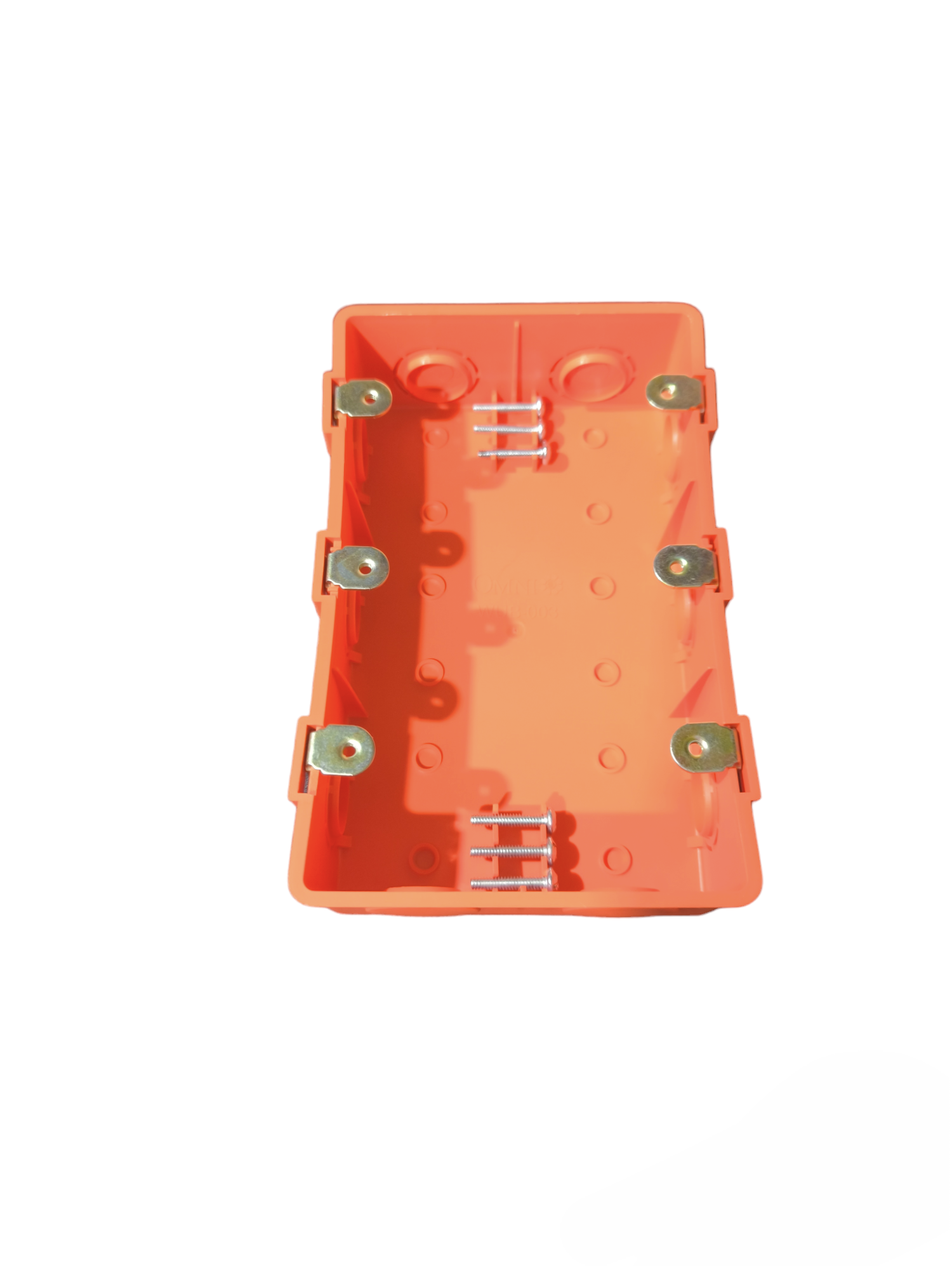 Omni Utility Box for 9 Gang Wiring Devices in bright orange for electrical circuitry and parts