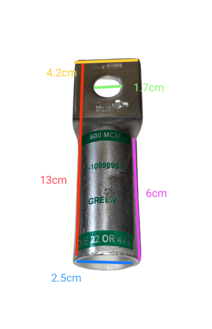 Utilux 300mm Wire Size 1-1099899-7 Terminal Lugs metal electrical connector with green labeling