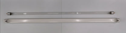 Philips UVC T5 fluorescent lamp 14 watt next to a clear tube for effective UV light solutions
