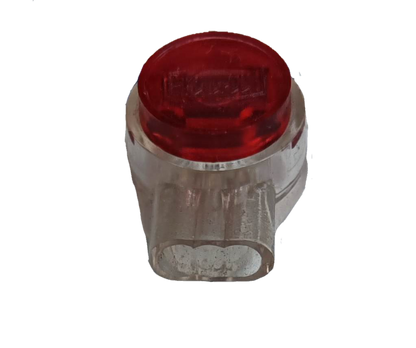 UY Connector Electrical Wire with transparent body and red push button for secure wire connections