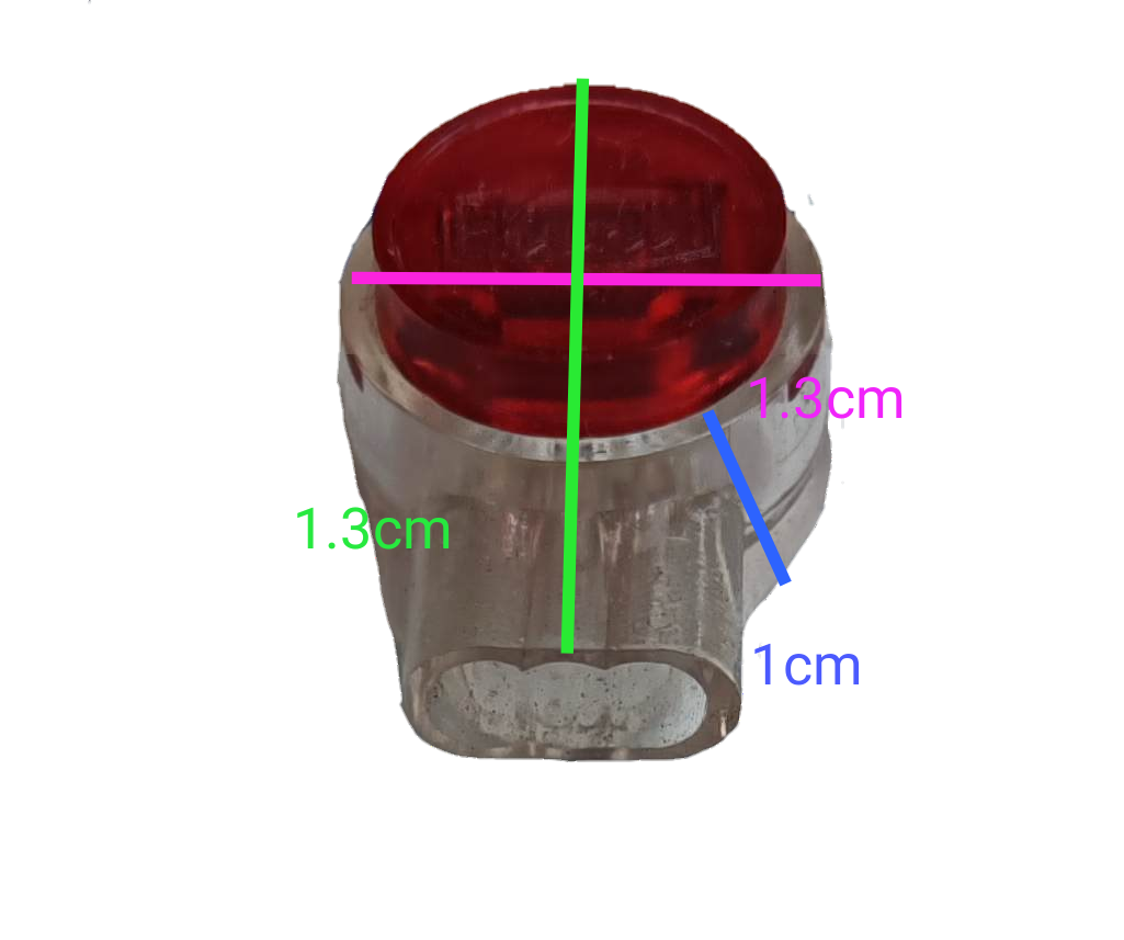 Compact UY Connector Electrical Wire with red button and transparent body from China for electrical circuitry