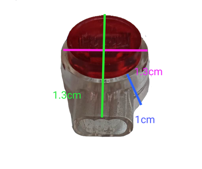 Compact UY Connector Electrical Wire with red button and transparent body from China for electrical circuitry
