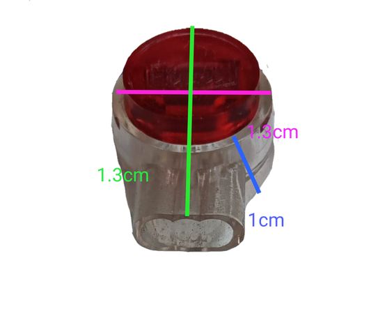 Compact UY Connector Electrical Wire with red button and transparent body from China for electrical circuitry