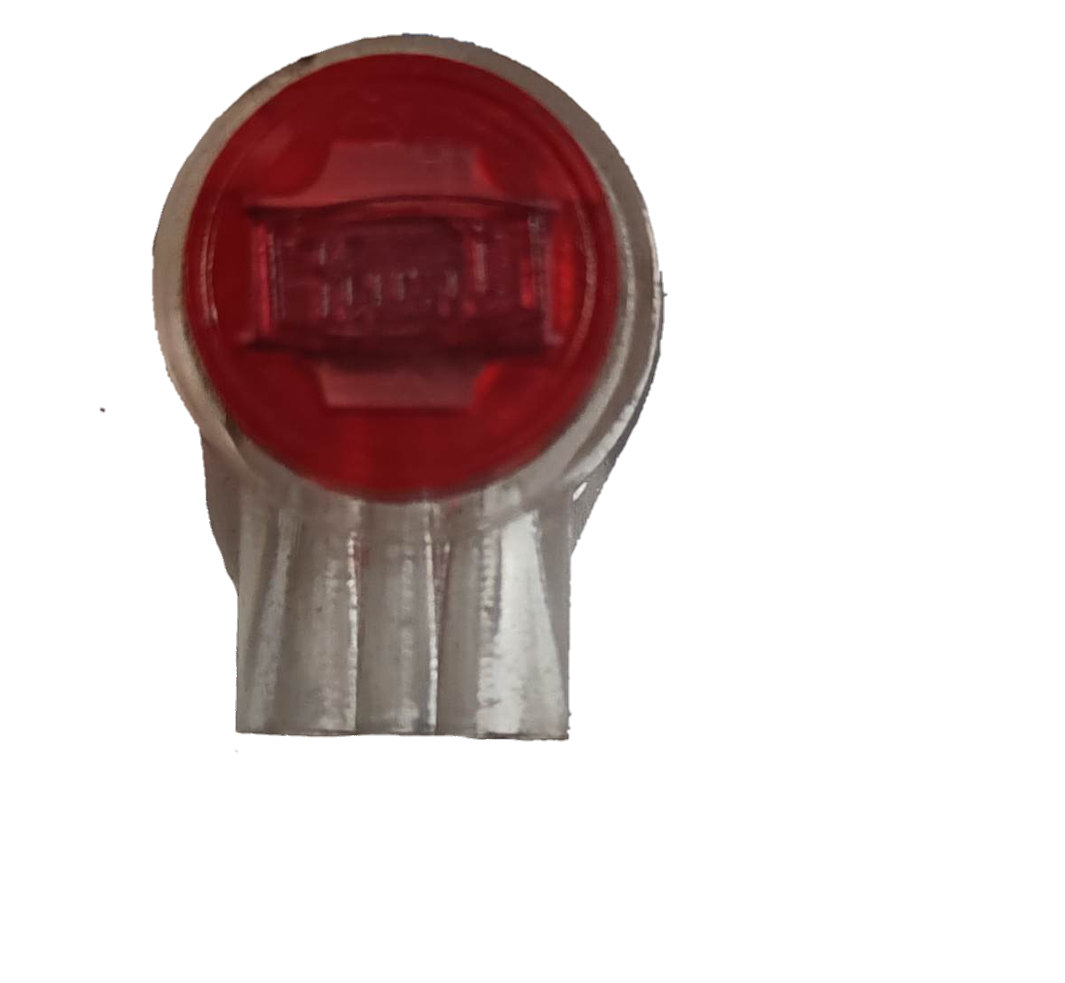 Close-up of UY Connector Electrical Wire with red and transparent casing used in electrical circuitry