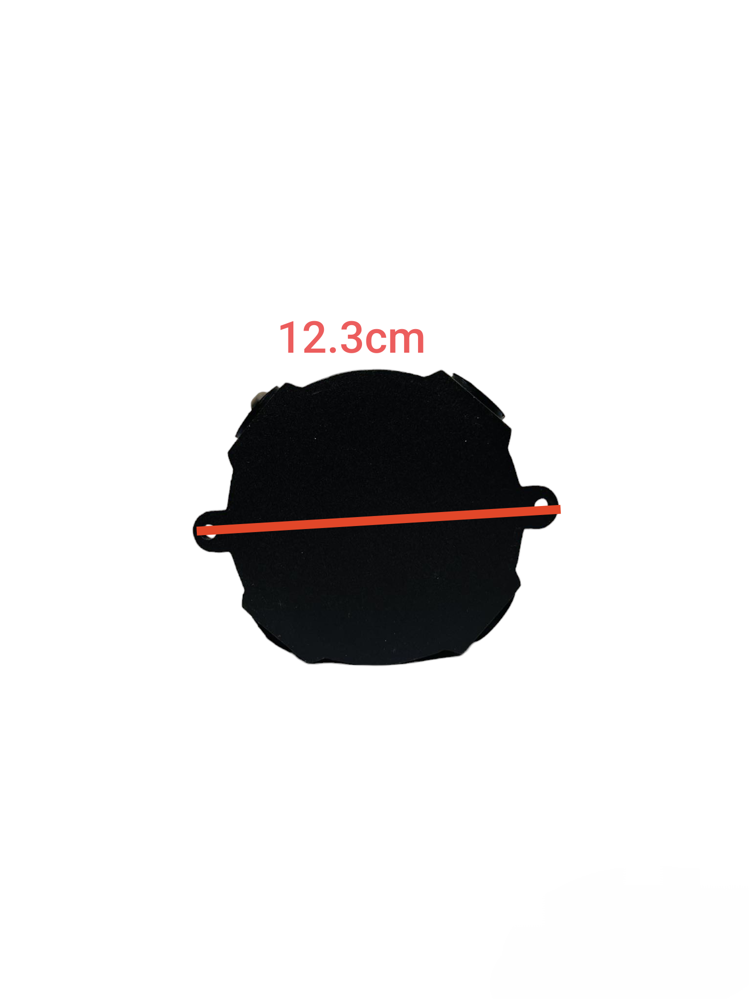 Biglite vapor lamp fixture green glass measuring 12.3 centimeters in diameter black background