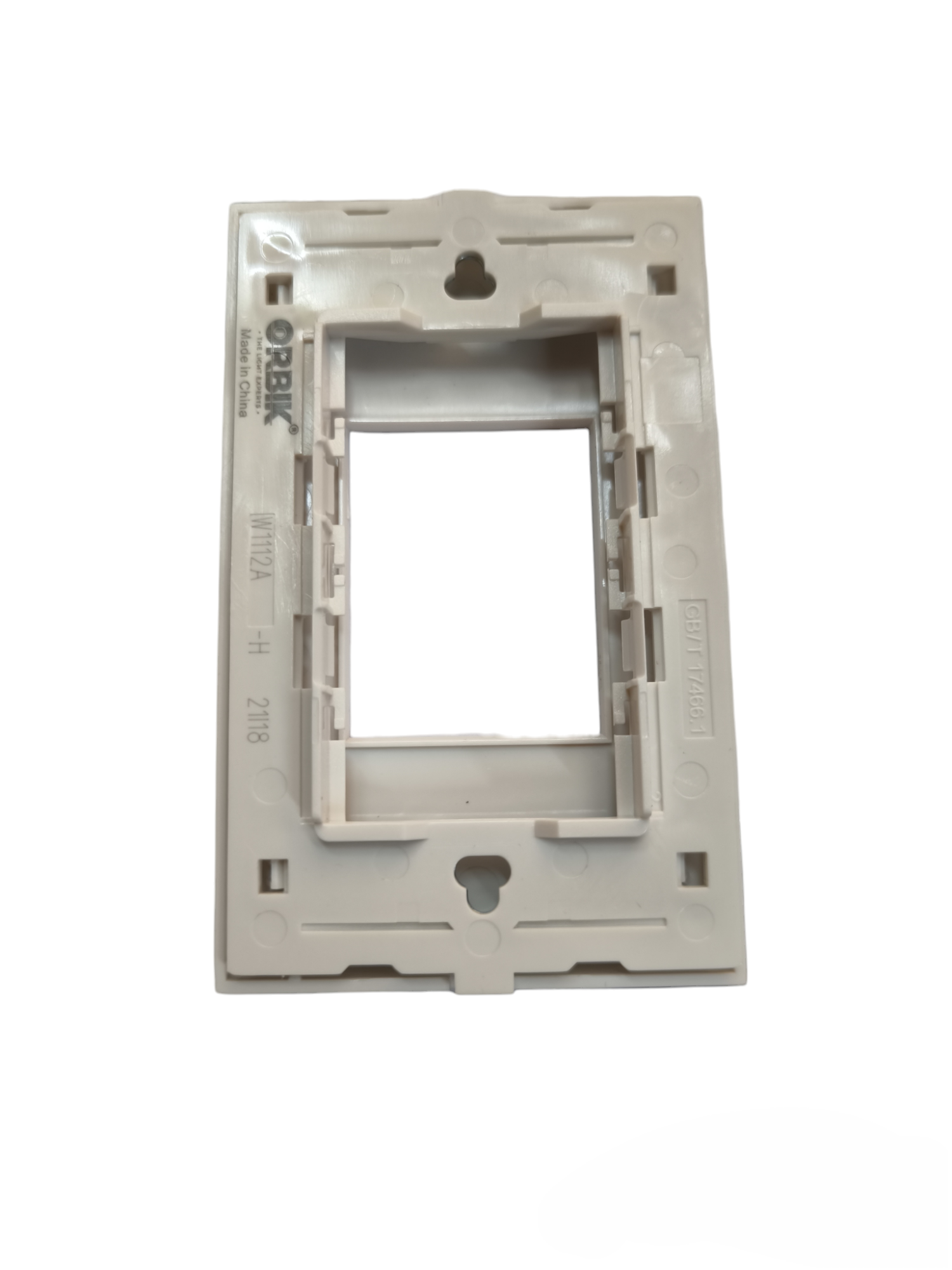 T&J 1 Gang Center Device Plate Cover for power points switches and plugs in white