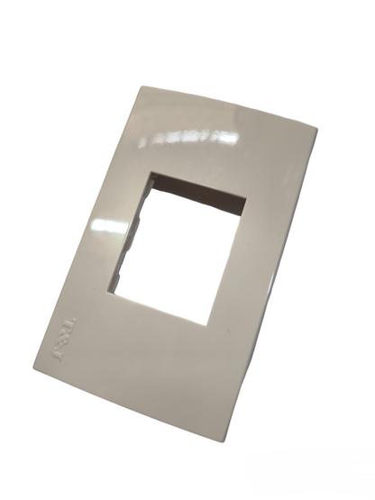 T&J 1 Gang Center Device Plate Cover in white for power points switches and plugs