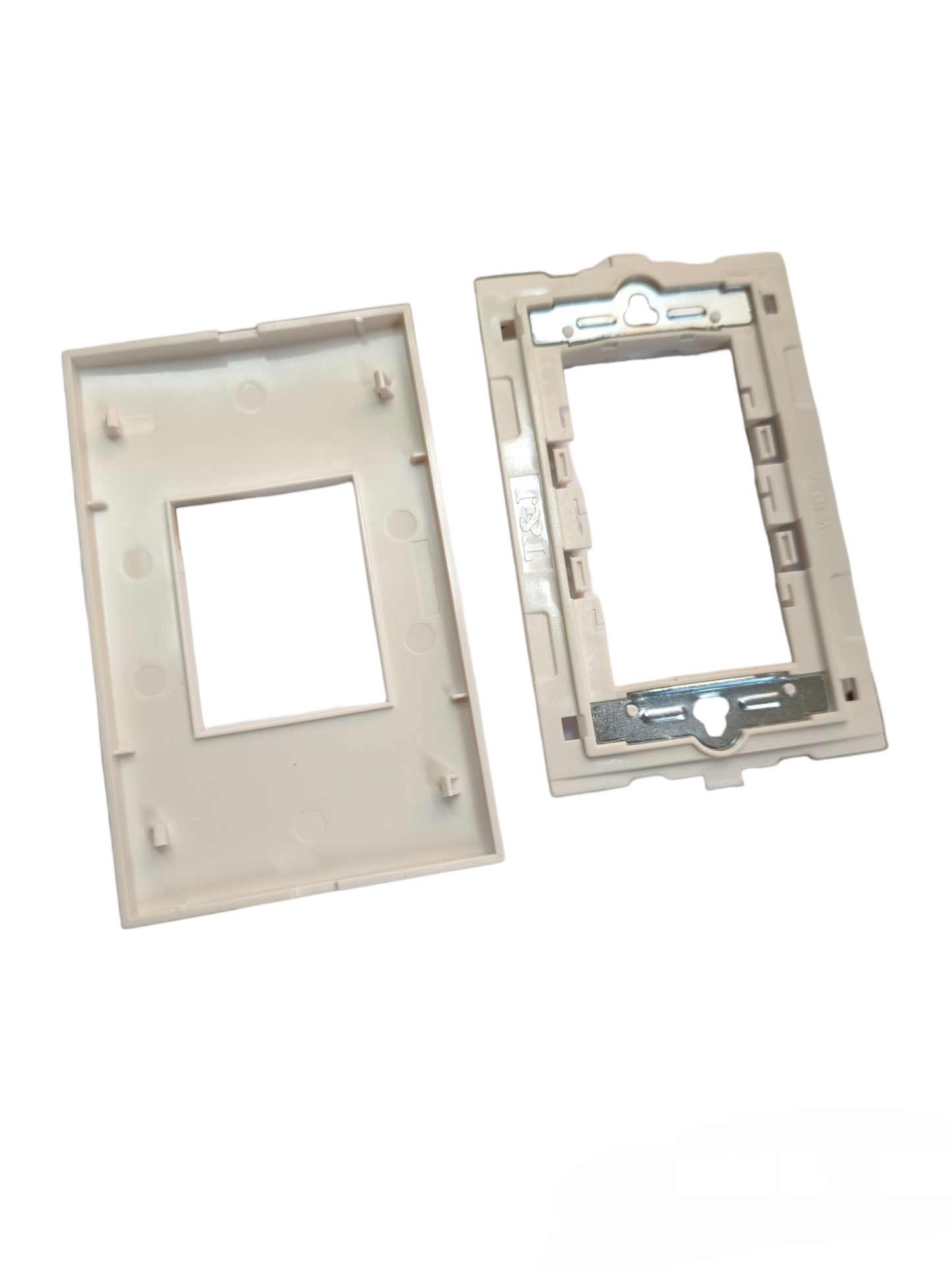 T&J 1 Gang Center Device Plate Cover with mounting frame for power points and switches