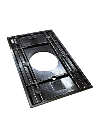 Eagle 1 Gang Round Plate Cover 35mm Brown back view showing mounting structure