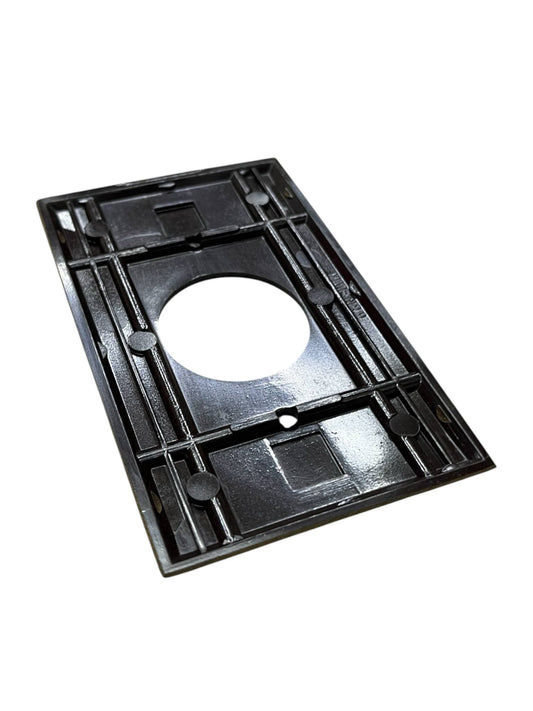 Eagle 1 Gang Round Plate Cover 35mm Brown back view showing mounting structure