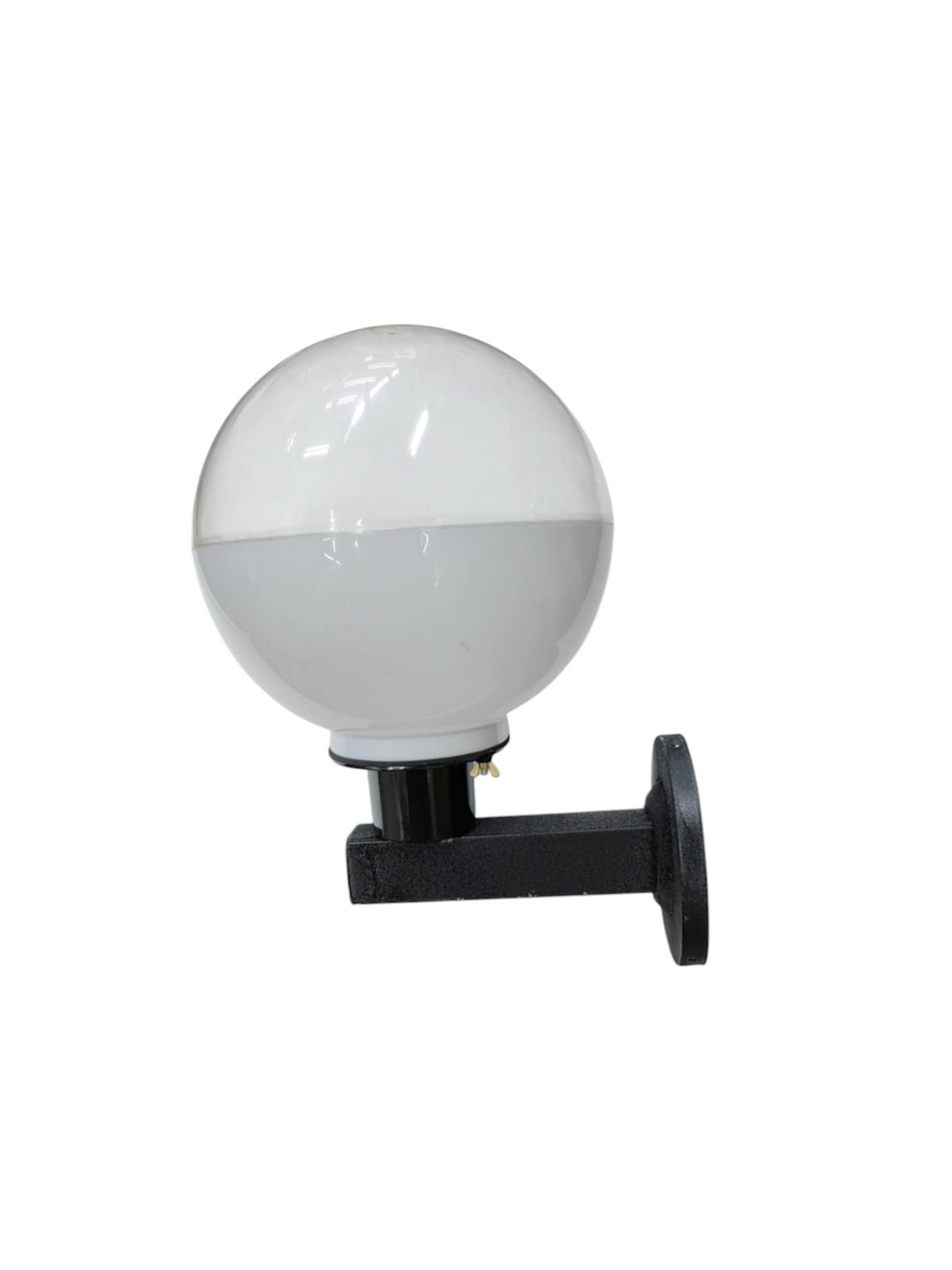 Amco 10 inch globe wall light with black mounting bracket for lighting installation and accessories
