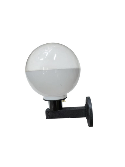 Amco 10 inch globe wall light with black mounting bracket for lighting installation and accessories
