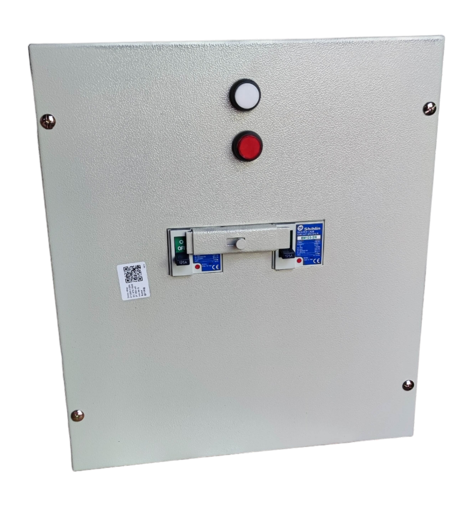 Shihlin 125A MTS 2 Pole Single Pole electrical switch box with indicator lights and metal casing
