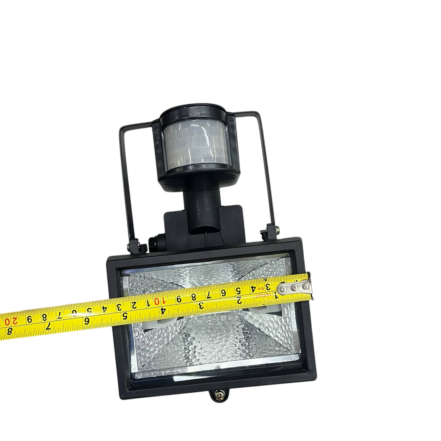 150W halogen flood light with sensor 220V black rectangular design with measuring tape