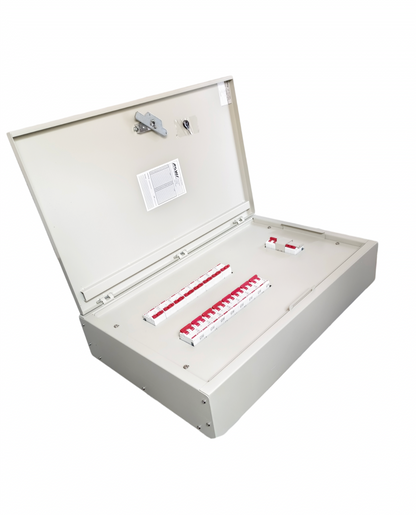 Himel 16 Branches 2pole Circuit Breaker electrical panel with open cover showing circuit breakers