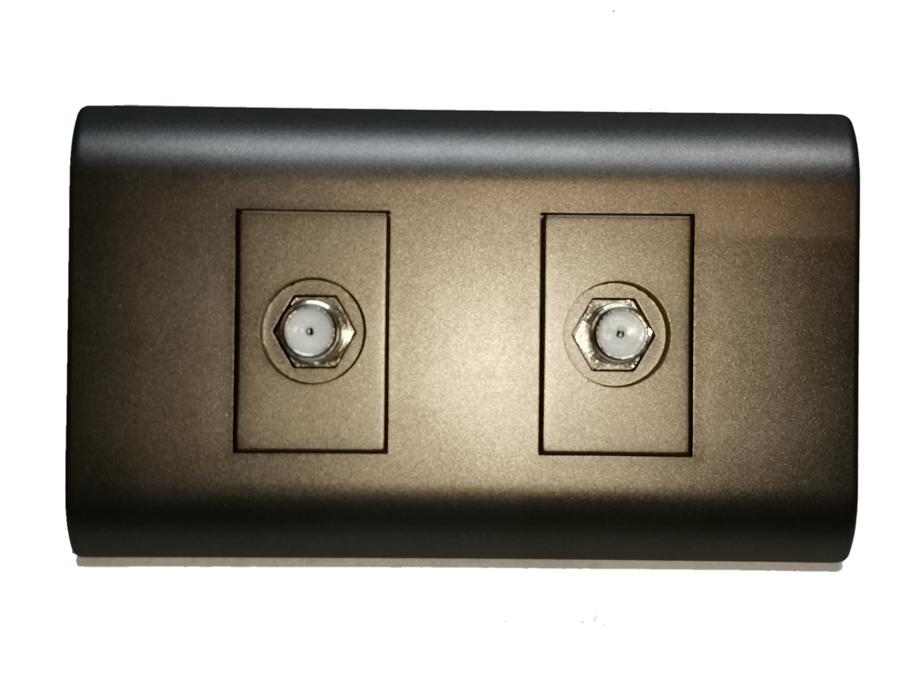 Electx Electrical Supply 2 gang cable TV outlet with dual ports for home entertainment setup