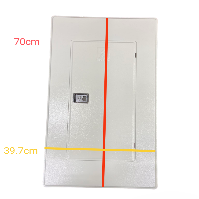 Koten and Taiyou 200A panel board with circuit breakers in white with door and lock