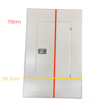 Koten and Taiyou 200A panel board with circuit breakers in white with door and lock