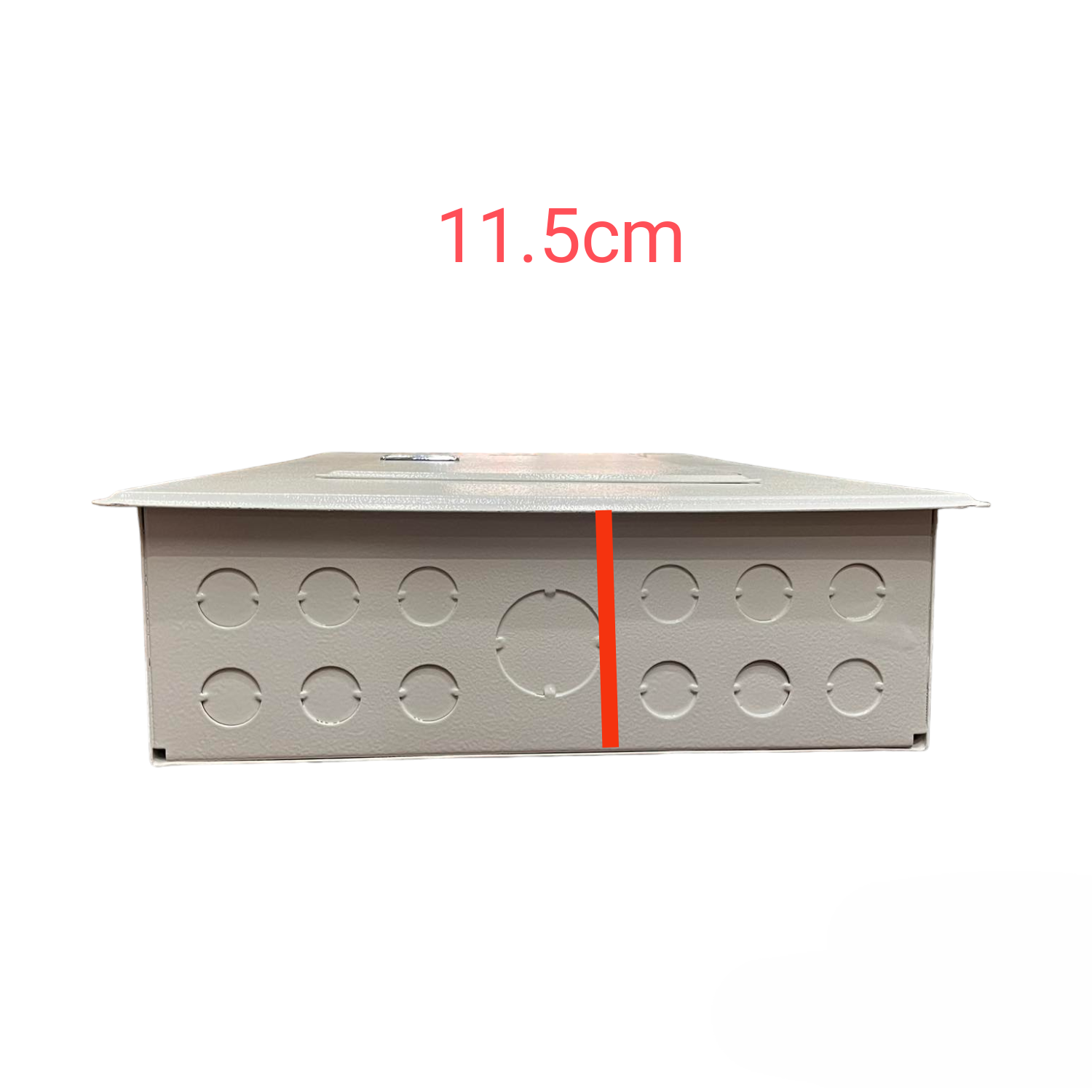 Koten & Taiyou 200A panel board with circuit breakers showing side view and multiple knockout holes