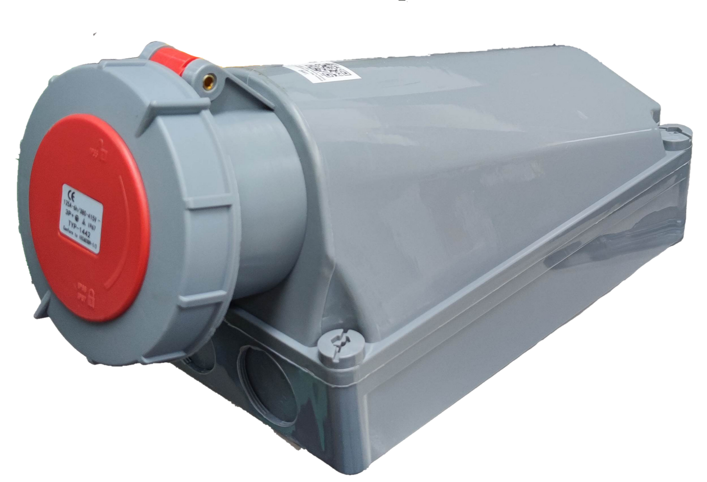 Grippes 3 pin 220V IEC6309-2 outlet gray industrial electrical socket with red cap