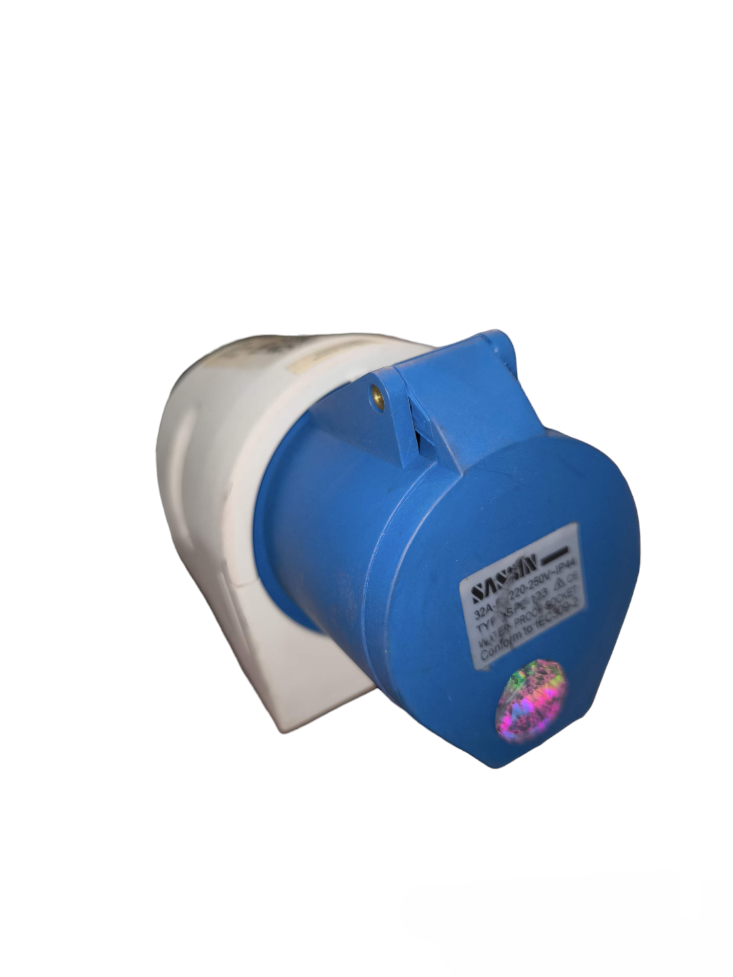 Sassin 3 Pins Industrial Outlet Wall Type blue socket for heavy duty power connections