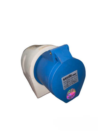 Sassin 3 Pins Industrial Outlet Wall Type blue socket for heavy duty power connections
