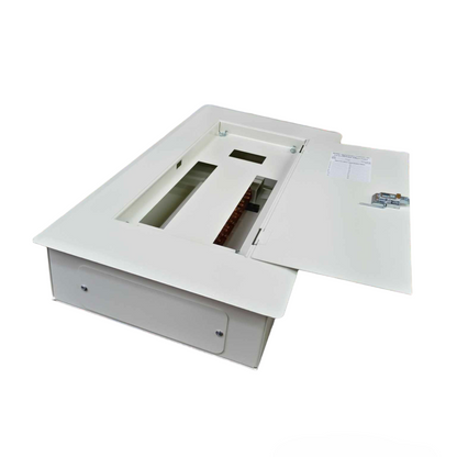Koten 3 Pole 3 Phase with 16 Branches electrical circuit box with open white metal cover